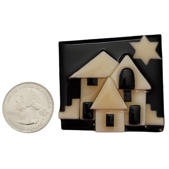 Lucinda Boarder Baby Project Black White House Pin E728 - Picture 6 of 7